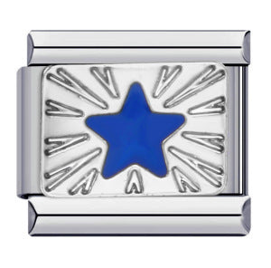 Charm Para Brazalete Italiano Estrella Azul
