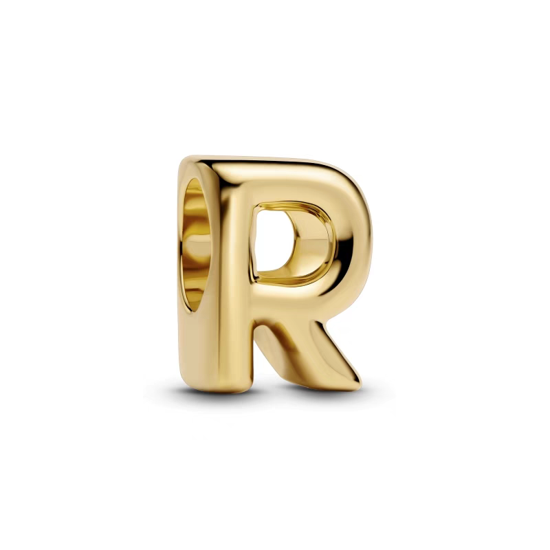 Charm Con Letra Del Alfabeto A-Z Dorado