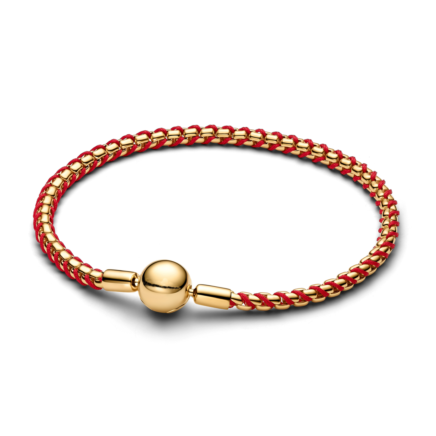 Brazalete Trenza Roja Y Dorada