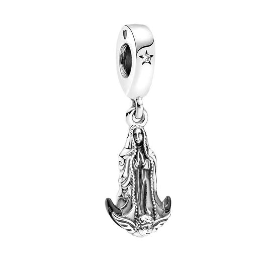 Charm Colgante En Plata De Ley Virgen De Guadalupe