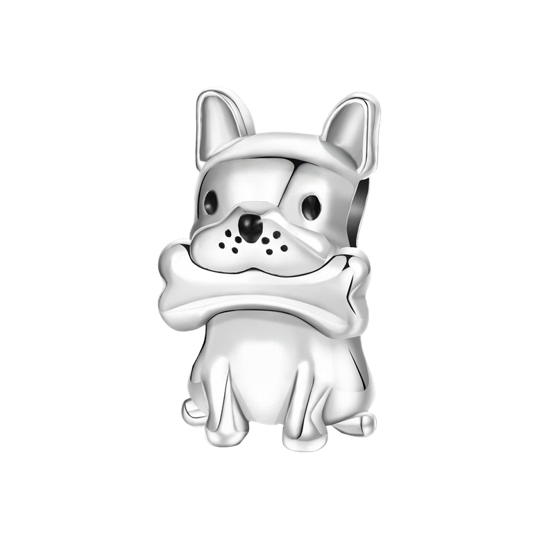 Charm De Bulldog Con Hueso