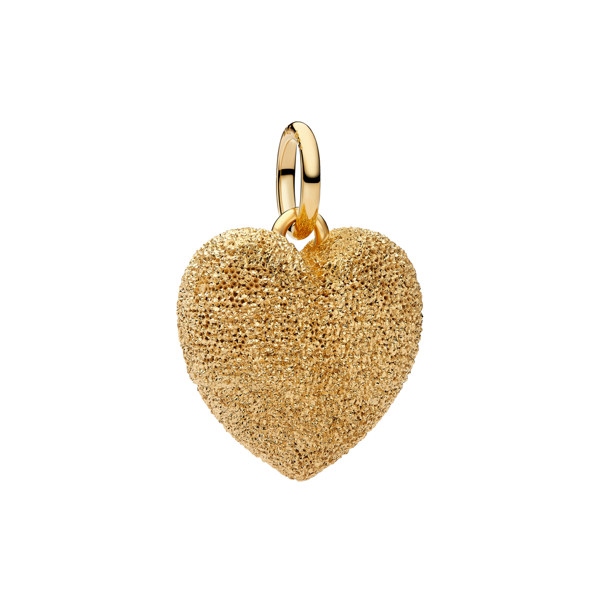 Charm Colgante Medallón Corazón Dorado