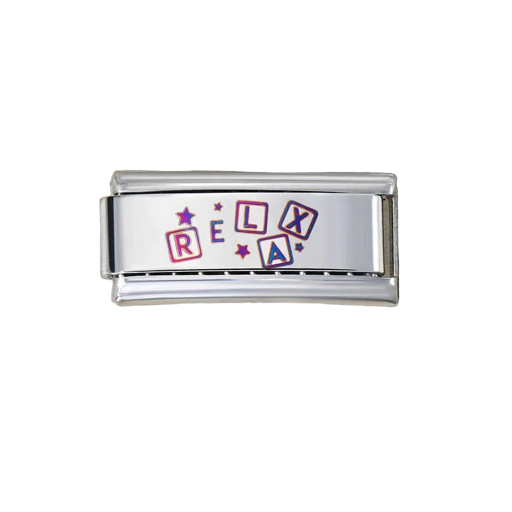 Charm Largo Para Brazalete Italiano Tornasol Relax