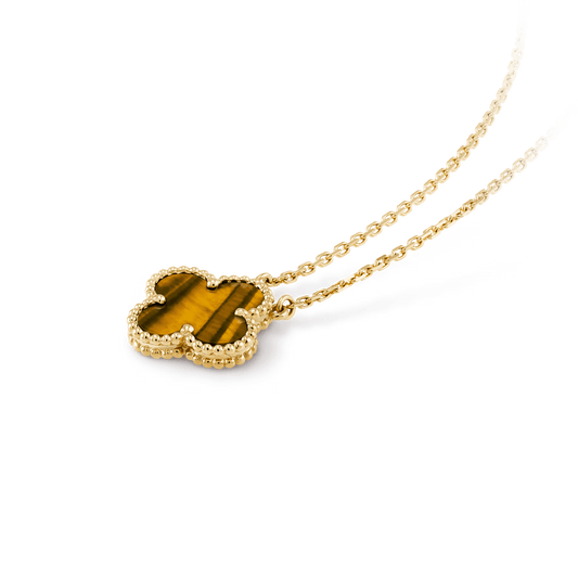 Collar Vintage Alhambra, Color Oro Amarillo, Ojo De Tigre🍀