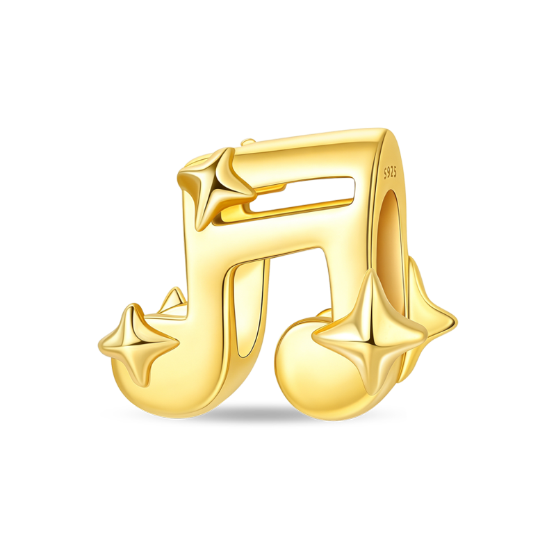 Charm Nota Musical Dorada