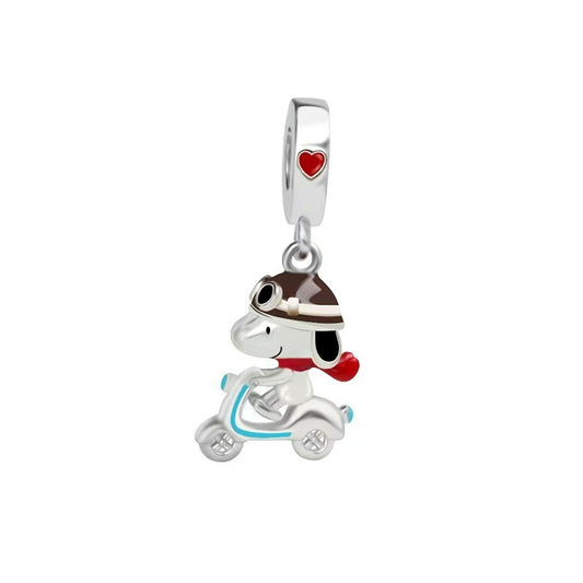 Charm Colgante Snoopy En Moto De Peanuts®