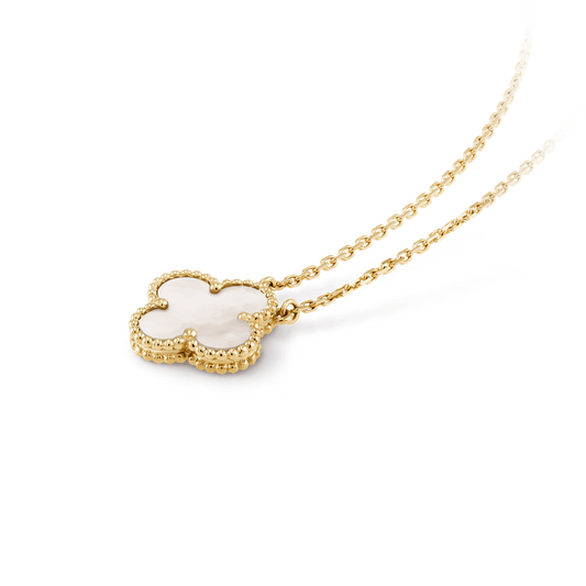 Collar Vintage Alhambra, Color Oro Amarillo, Nácar🍀