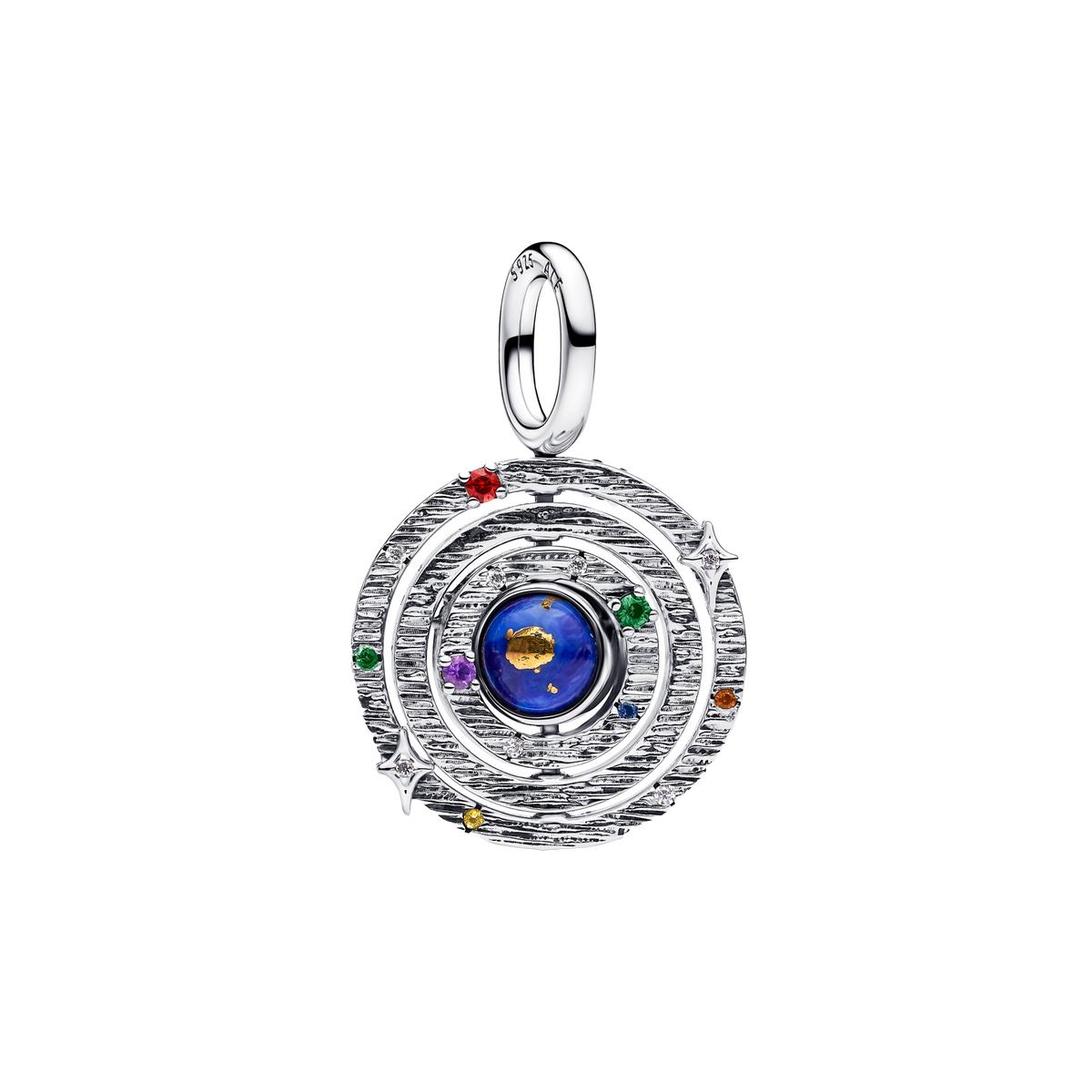 Charm Colgante Medallón Sistema Solar Giratorio