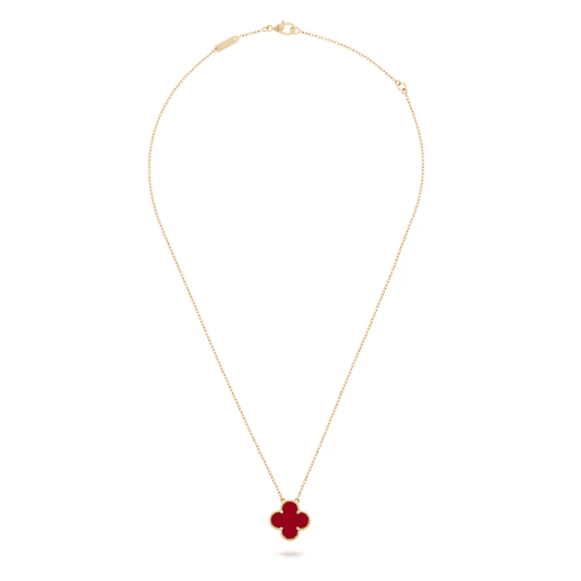 Collar Vintage Alhambra, Color Oro Amarillo, Cornalina🍀