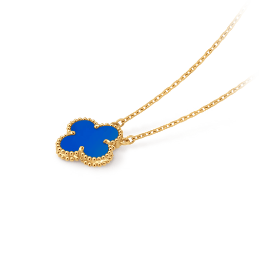 Collar Vintage Alhambra, Color Oro Amarillo, Ágata🍀