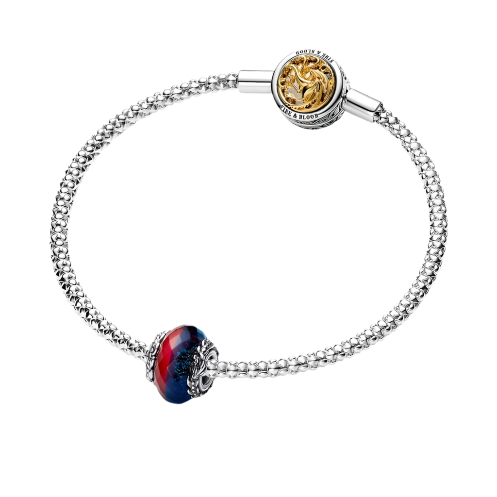 Charm De Cristal De Murano Doble Dragones de Hielo y Fuego De Game Of Thrones®