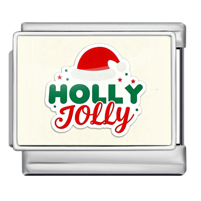 Charm Para Brazalete Italiano Holly Jolly Navideño