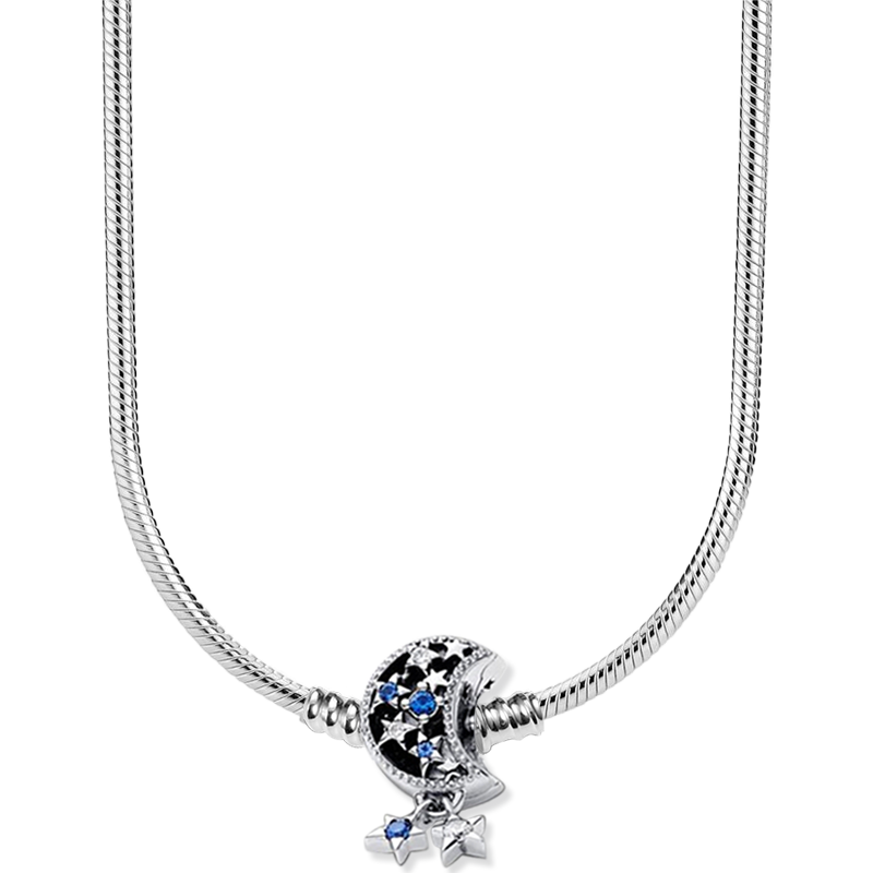 Collar Media Luna Estrellada