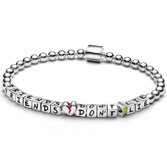 Brazalete De Eslabones Dos Conectores "Friends Don't Lie" De Stranger Things®