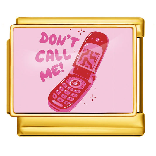Charm Para Brazalete Italiano Don´t Call Me Plata / Oro