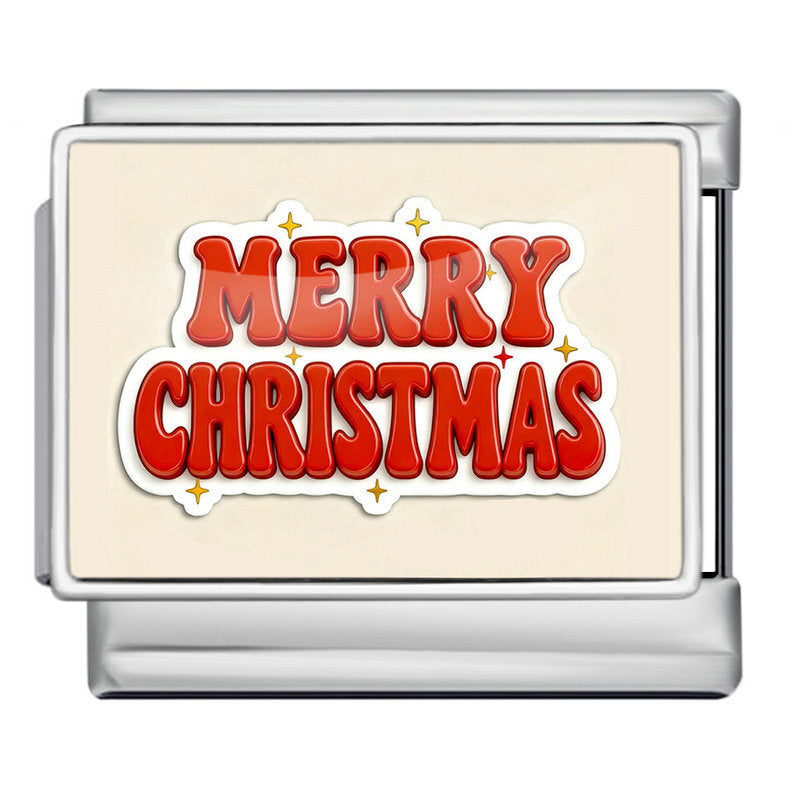 Charm Para Brazalete Italiano Merry Christmas Navidad