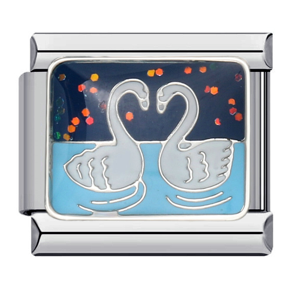Charm Para Brazalete Italiano Cisnes