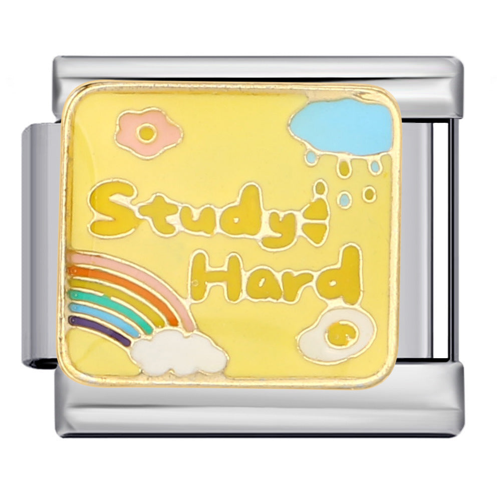 Charm Para Brazalete Italiano Study Hard