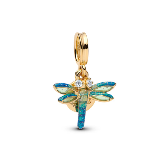 Charm Colgante De Libélula Azul Zafiro