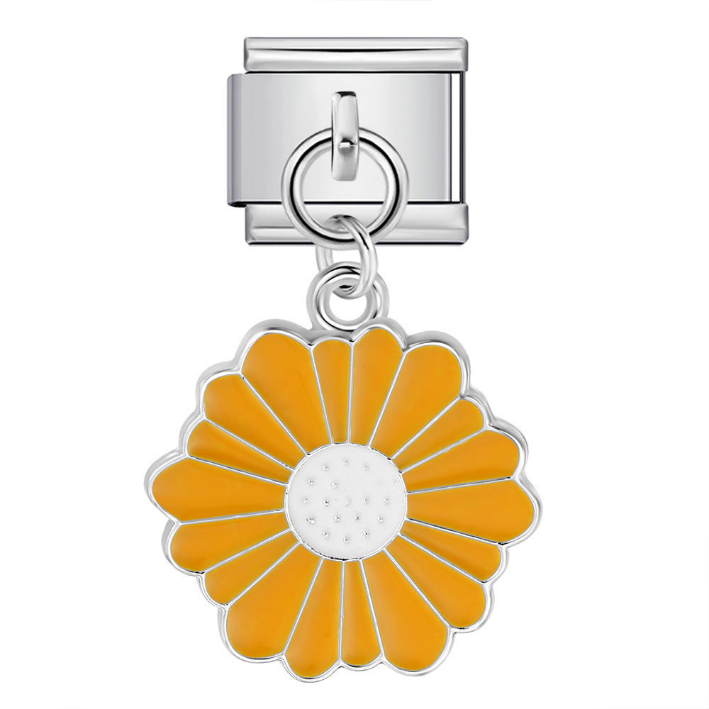 Charm Colgante Para Brazalete Italiano Girasol