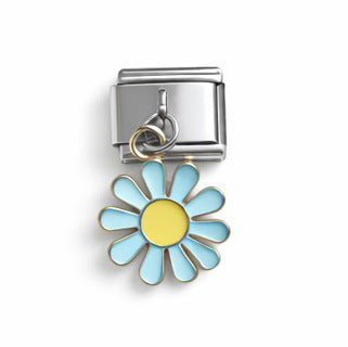 Charm Para Brazalete Italiano Flor Colgante