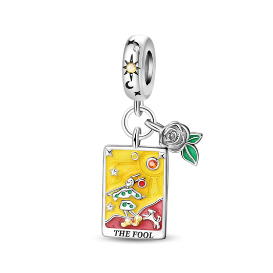 Charm Colgante Doble El Tonto Carta Tarot