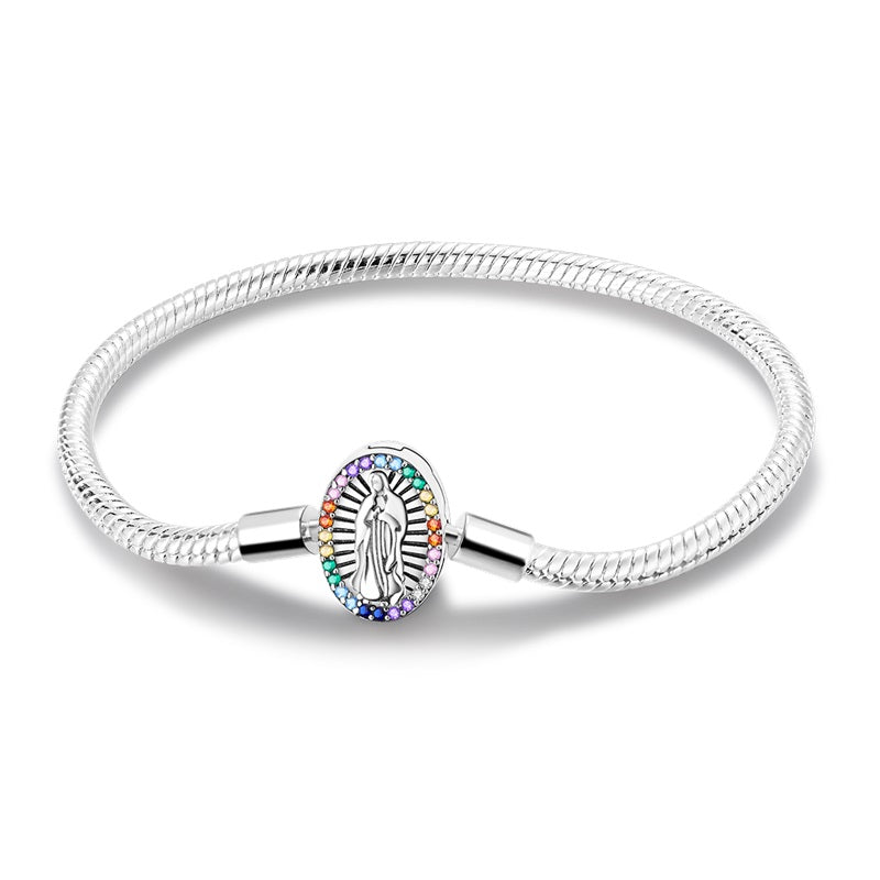 Brazalete Con Broche De Virgen De Guadalupe