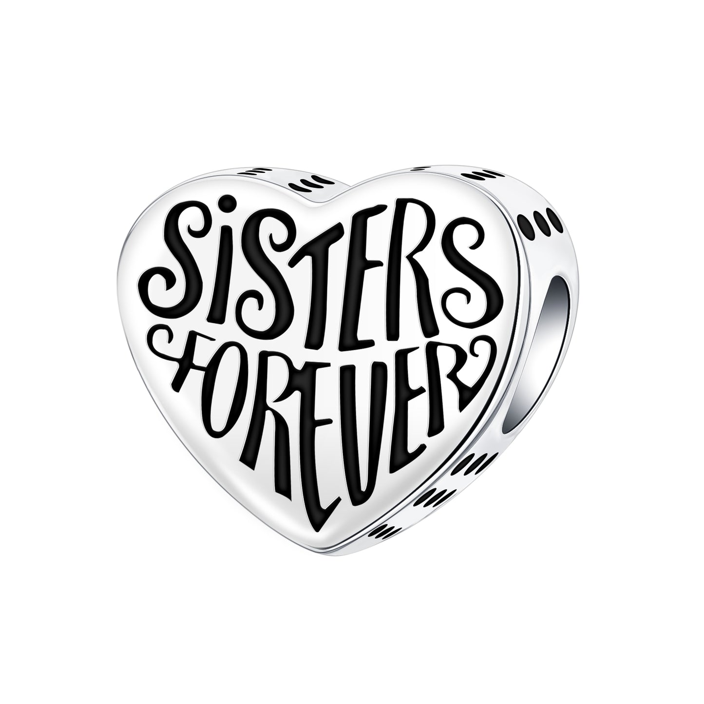 Charm Corazón Hermanas Para Siempre