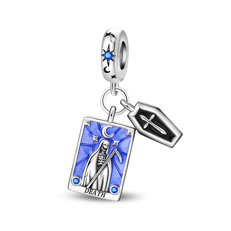 Charm Colgante Doble La Muerte Carta Tarot