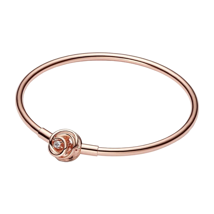 Brazalete Rígido Con Broche Gelang Oro Rosa
