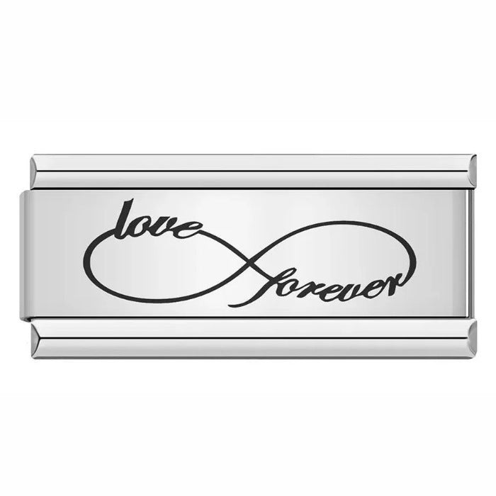 Charm Largo Para Brazalete Italiano Love Forever