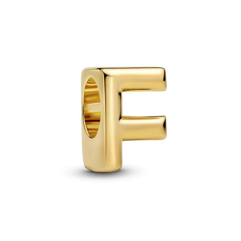 Charm Con Letra Del Alfabeto A-Z Dorado