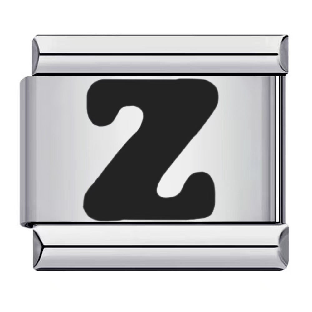 Charm Para Brazalete Italiano Con Letra Del Alfabeto A-Z
