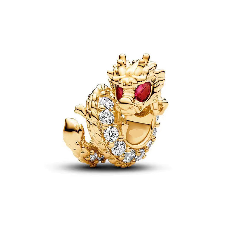 Charm Año Nuevo Chino Dragón Dorado