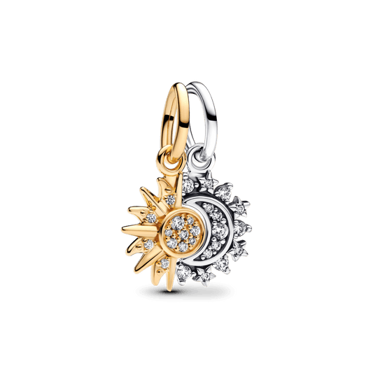 Charm Colgante Sol Celestial Y Luna Azul Celeste (Set)🌞🌜