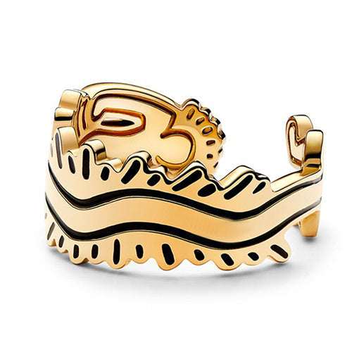 Anillo Keith Haring Dorado