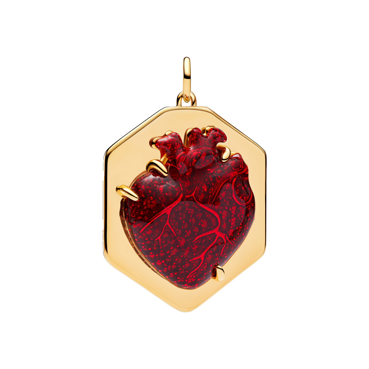 Charm Colgante Medallón Grande Corazón
