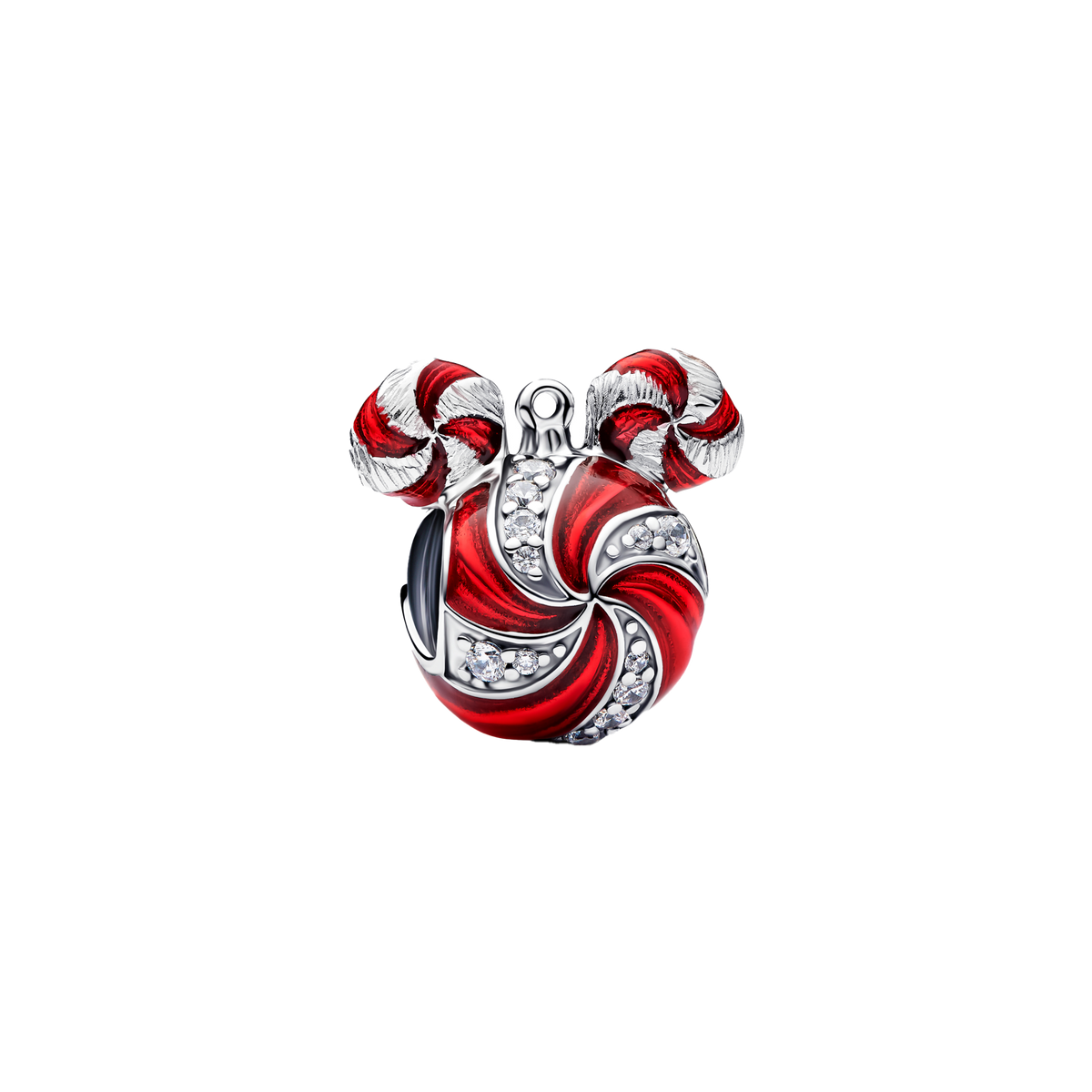 Charm Esfera Navideña Bastón De Caramelo De Mickey Mouse De Disney®