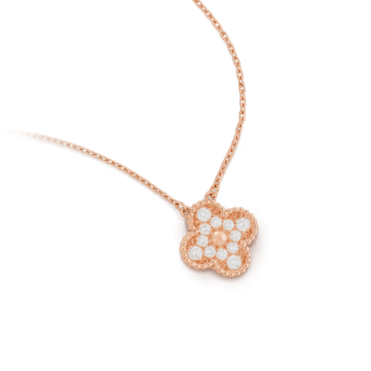 Collar Vintage Alhambra, Color Oro Rosa, Diamante 🍀💎