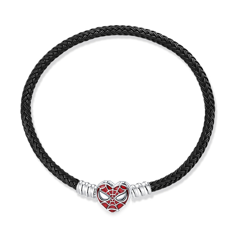Brazalete De Acero Con Broche De Máscara de Spiderman De Marvel®