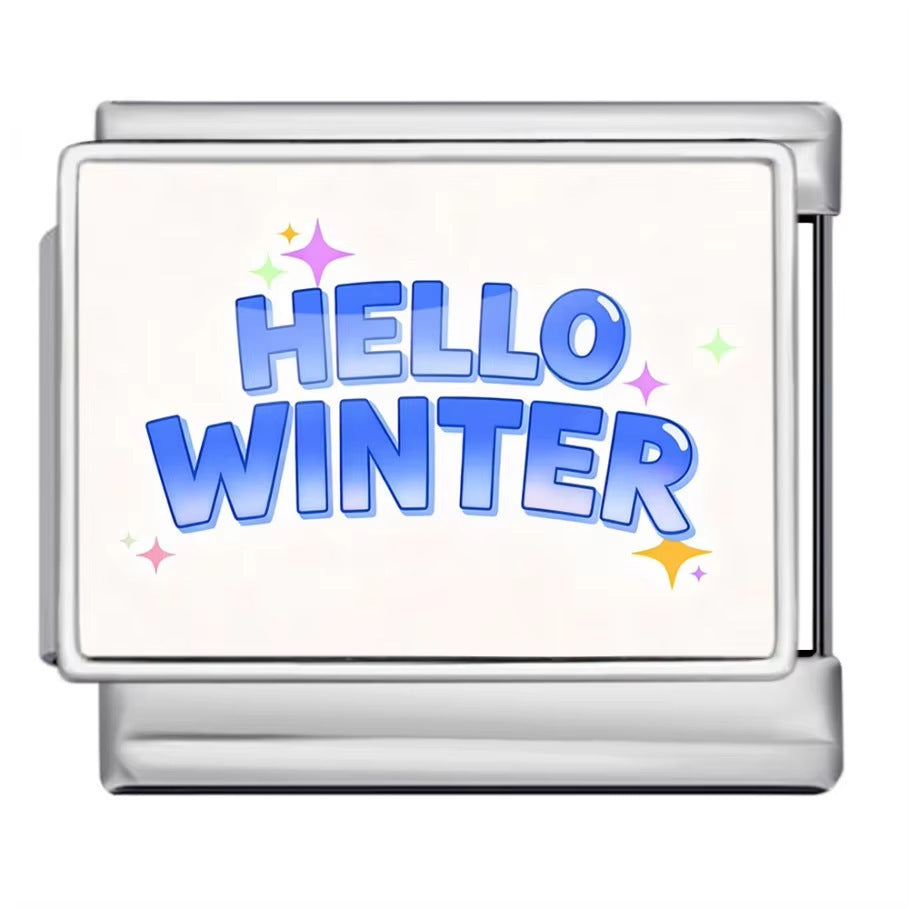 Charm Para Brazalete Italiano Hello Winter