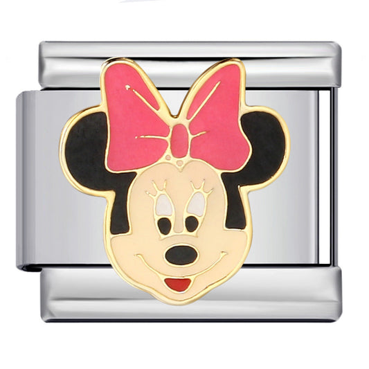 Charm Para Brazalete Italiano De Minnie Mouse Sonriendo De Disney®