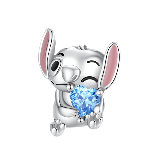 Charm Stitch Con Piedra Murano Azul De Lilo & Stitch De Disney®