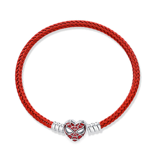 Brazalete De Acero Con Broche De Máscara de Spiderman De Marvel®