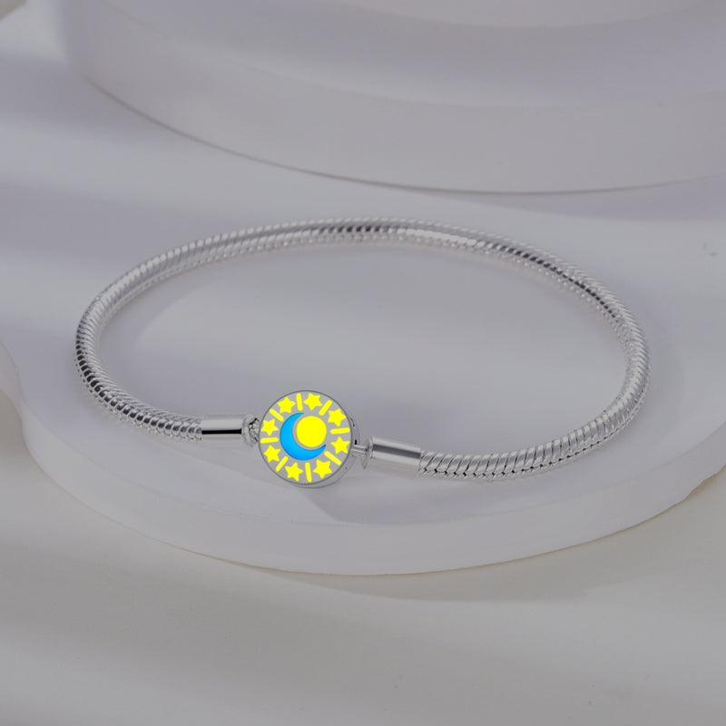 Brazalete Con Broche Noche Estrellada / Glow In The Dark