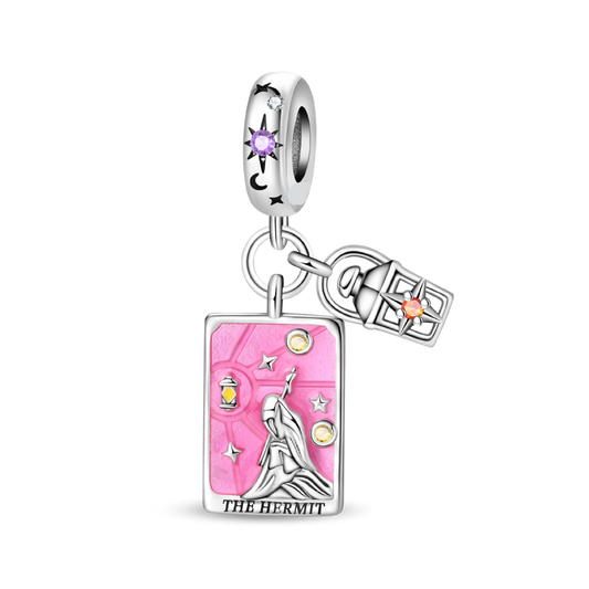 Charm Colgante Doble El Ermitaño Carta Tarot