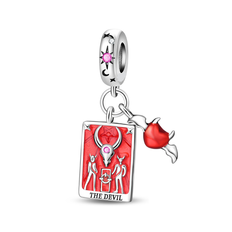 Charm Colgante Doble El Diablo Carta Taron