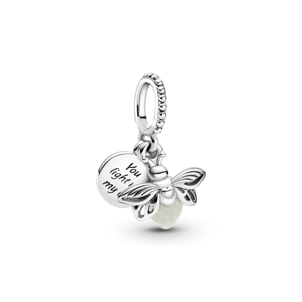 Charm Colgante Luciérnaga Con Frase "You Light My Life" / Glow In The Dark