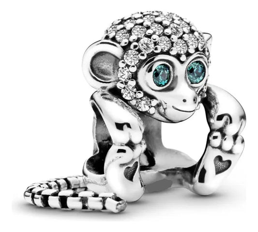 Charm Chango De Cola Larga Con Piedras Brillantes