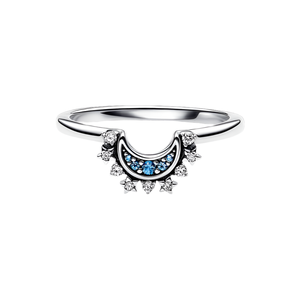 Anillo Luna Azul Celeste 🌙